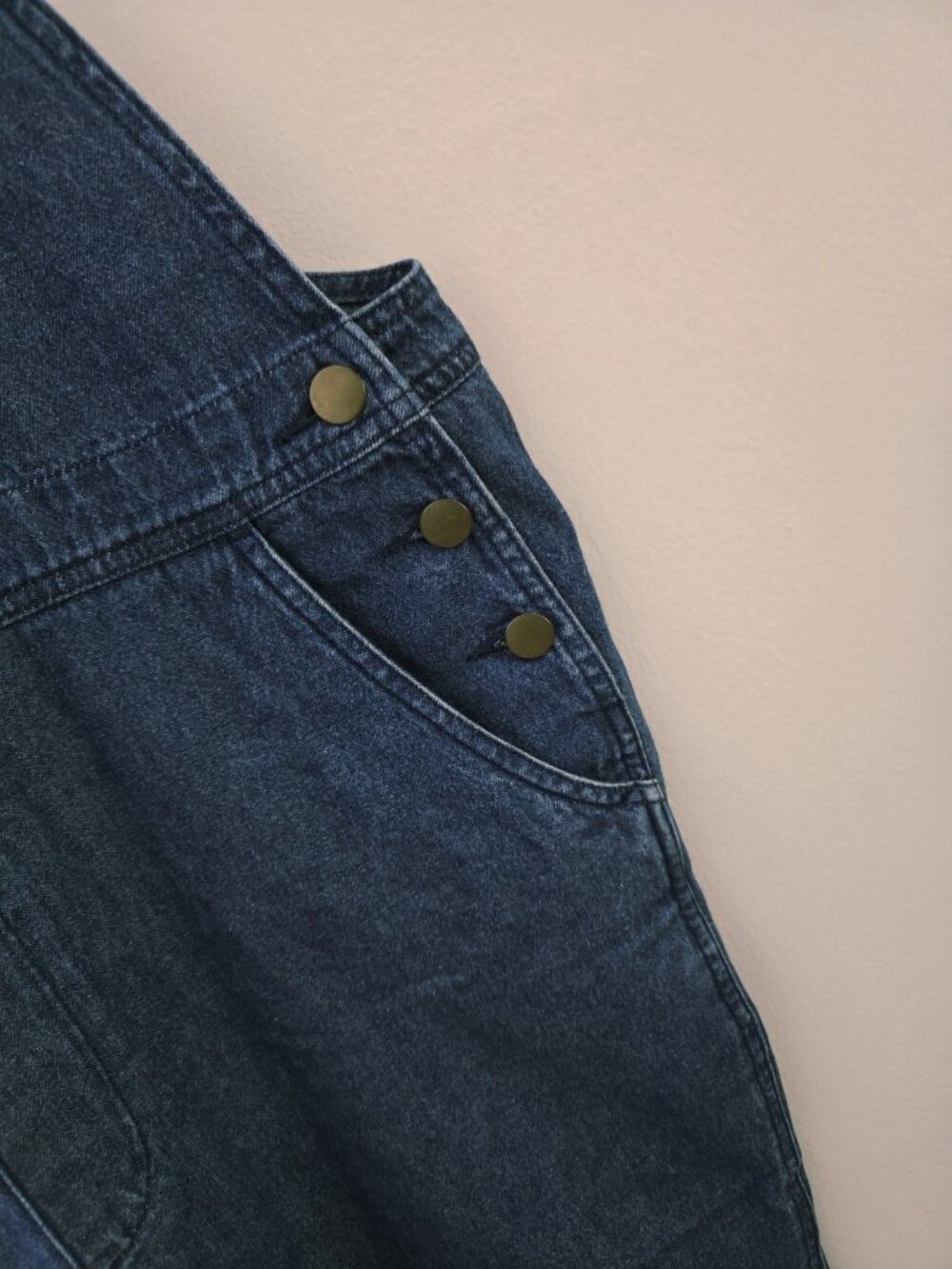 Vintage Y2K Denim Cottom Embroidery Gingham Mitt Cookout Overalls Bibs XL - Picture 7 of 8